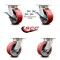 Service Caster 5 Inch Kingpinless Red Poly on Steel Wheel Caster Swivel Locks 2 Brakes, 4PK SCC-KP30S520-PUR-RS-SLB-BSL-2-BSL-2 - alternate 5